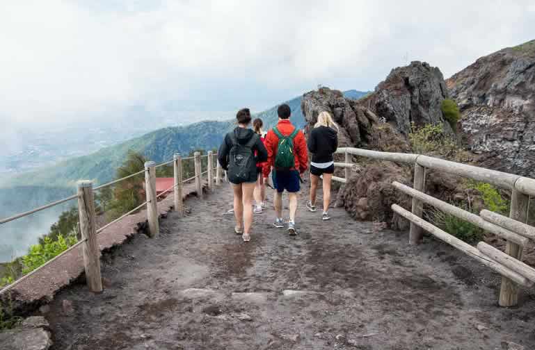The trails on Vesuvius